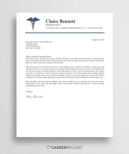 free nursing cover letter
