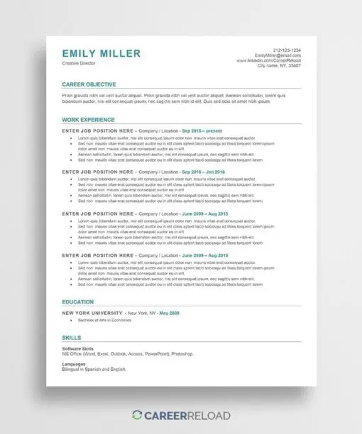 ATS-friendly resume template