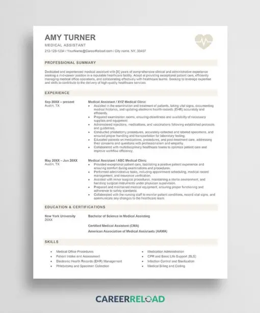 Free nurse resume template