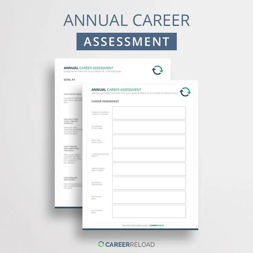 Annual assessment worksheet