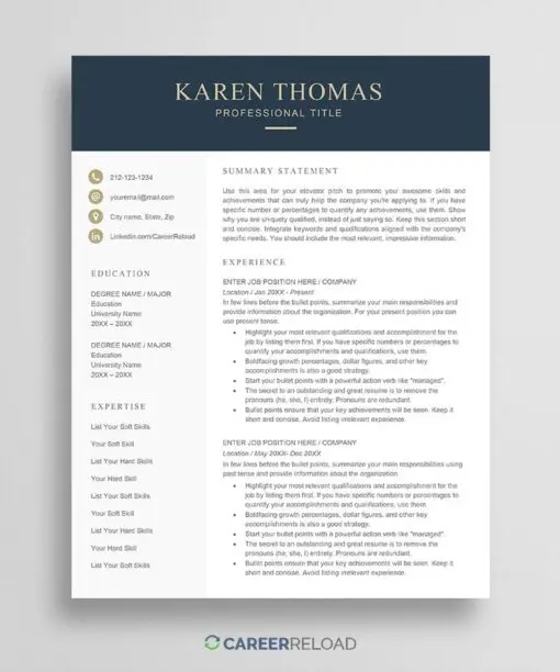 Professional resume template