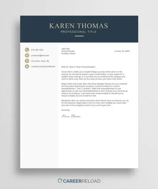 Professional cover letter template
