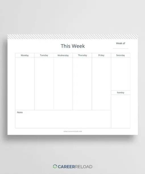 Weekly planner printable