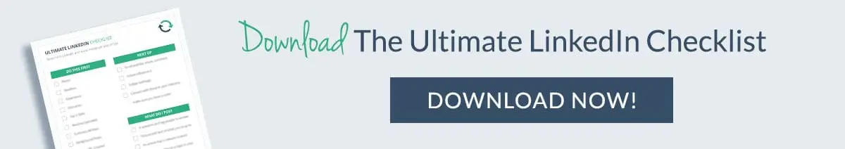 LinkedIn checklist