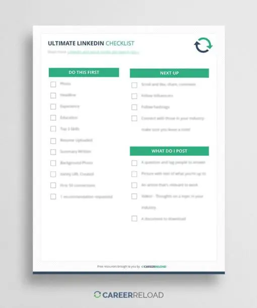 LinkedIn checklist