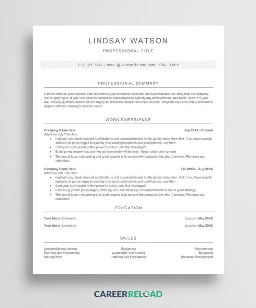 ATS friendly resume format