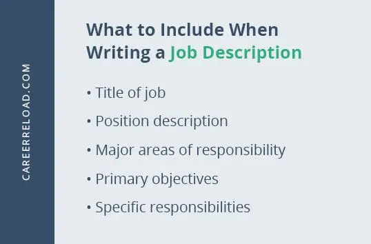 What to include in a job description
