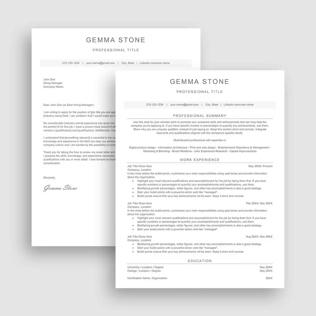 Premium ATS resume pack