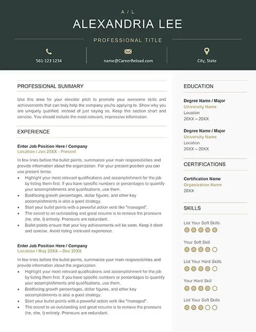 Resume template