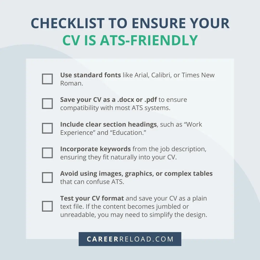 ATS-friendly CV