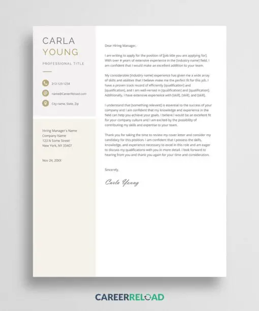 Cover letter Carla