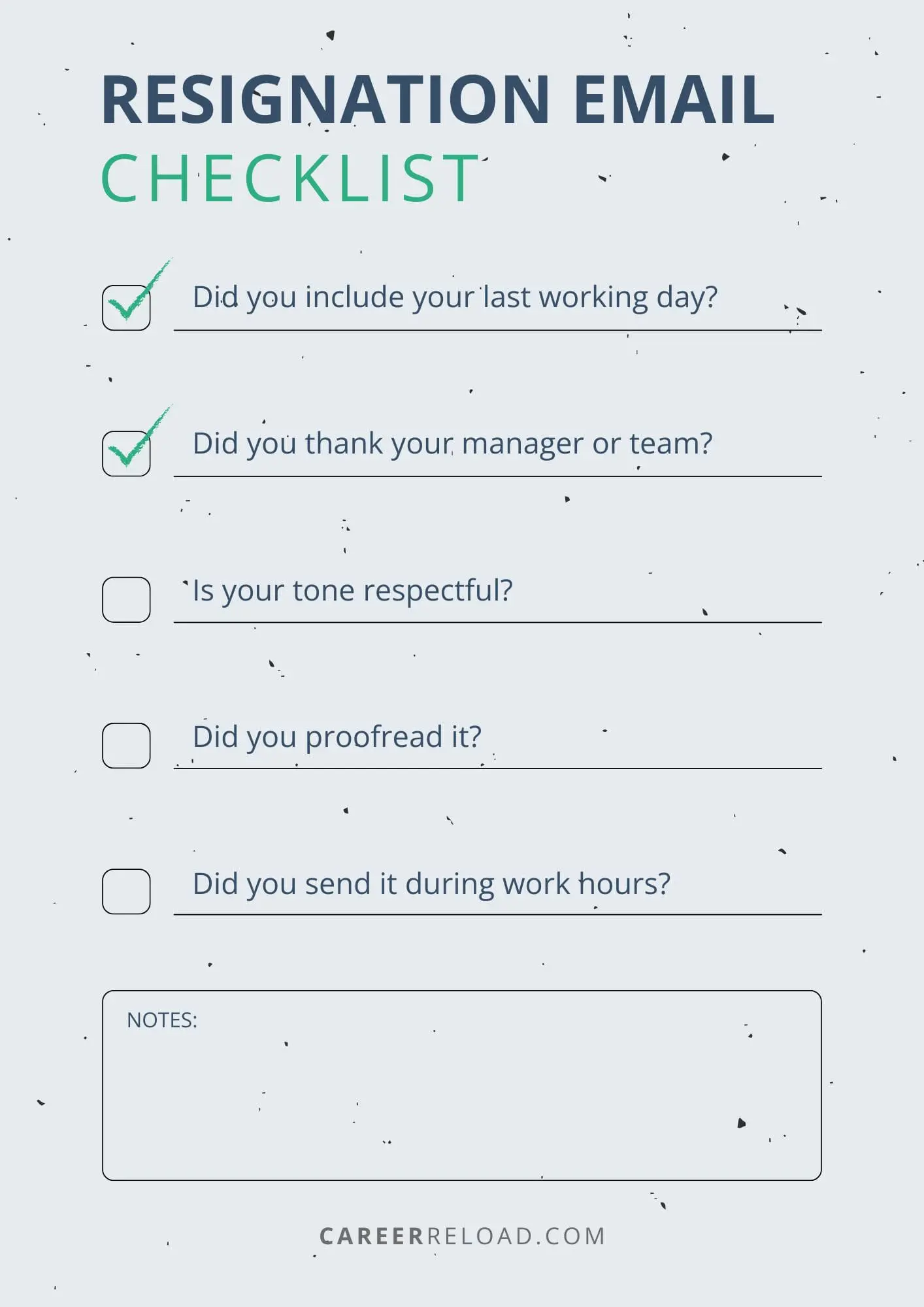 Resignation Email Checklist