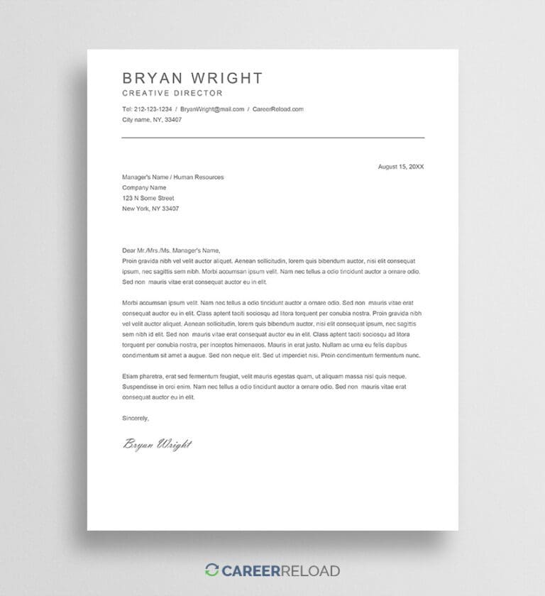 11 Best Cover Letter Layouts For 2026 Career Reload