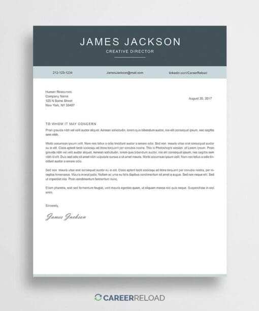 Cover letter template download