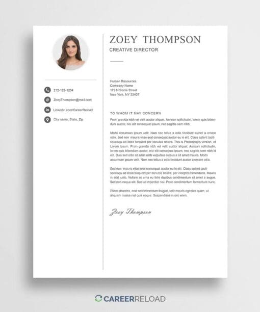 Cover letter for Photoshop
