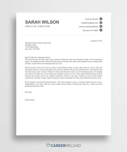 Free cover letter download