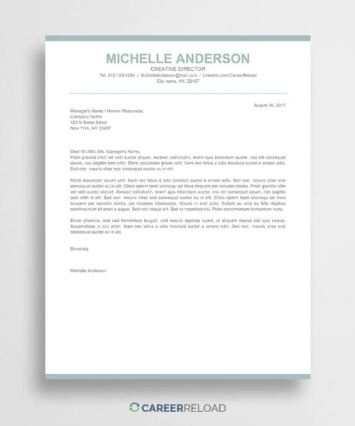 Cover letter template