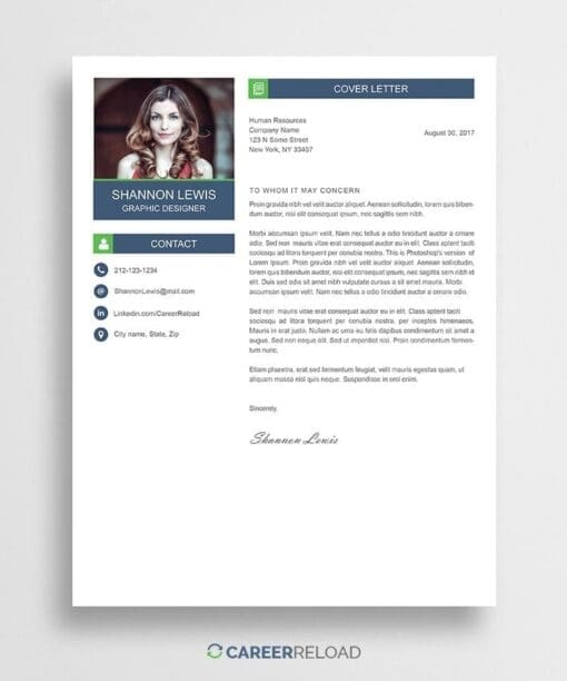 PSD cover letter template