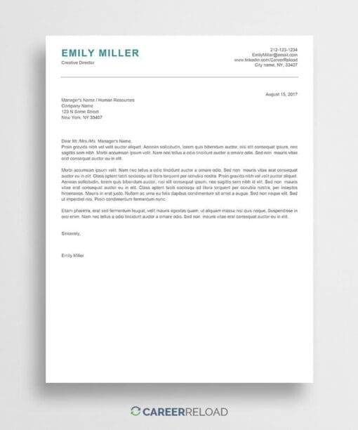 ATS-friendly cover letter