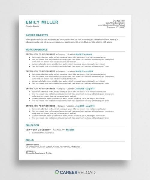 ATS-friendly resume template