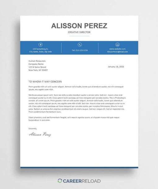 Free cover letter template for Word