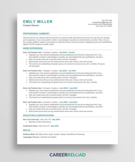 ATS-friendly resume template