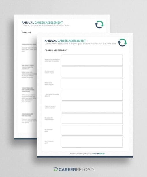 Annual assessment worksheet