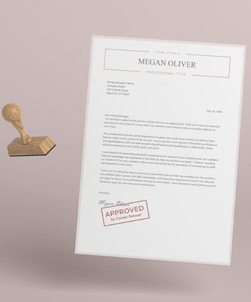 Creative cover letter layout Megan