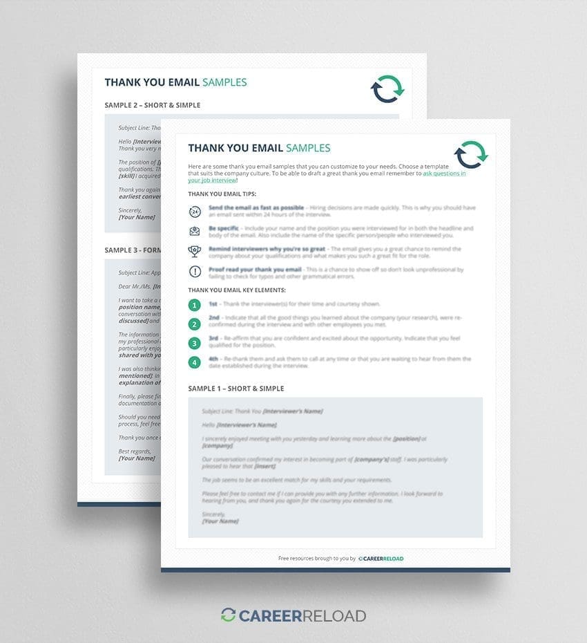 Thank you email samples