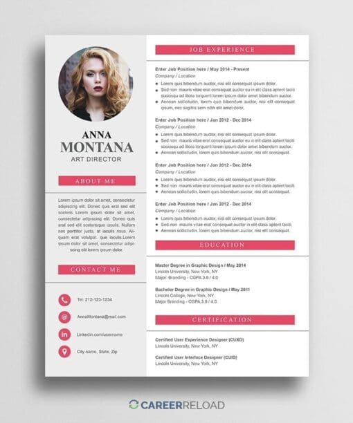 Free Resume Template PSD