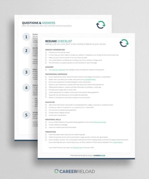 Resume checklist