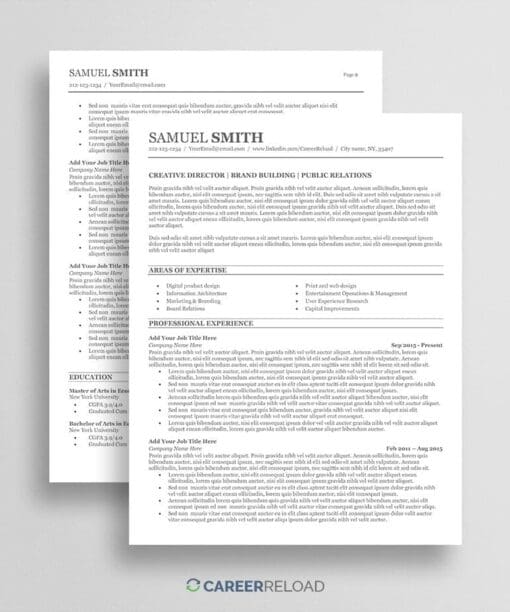 Free executive resume template