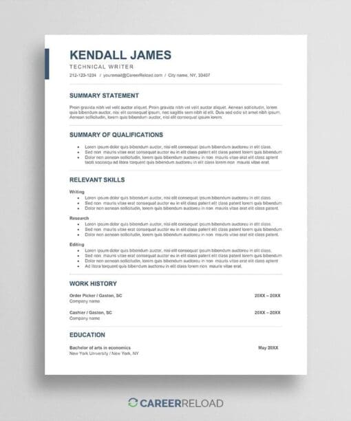Free career change resume
