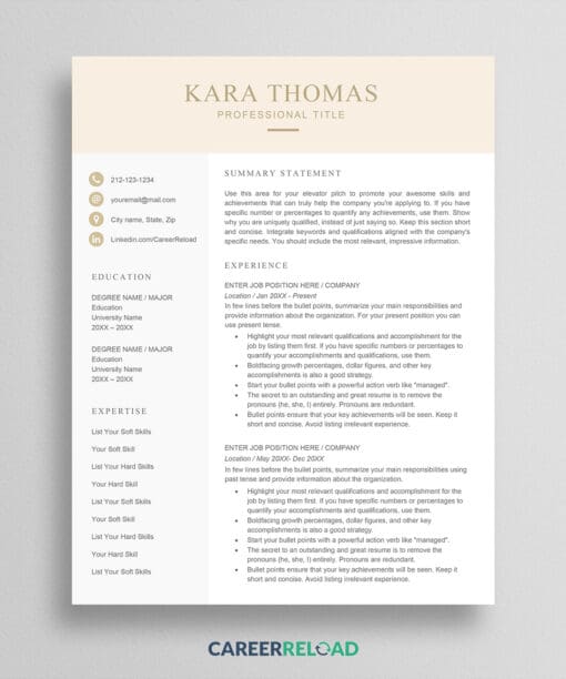 Resume template design