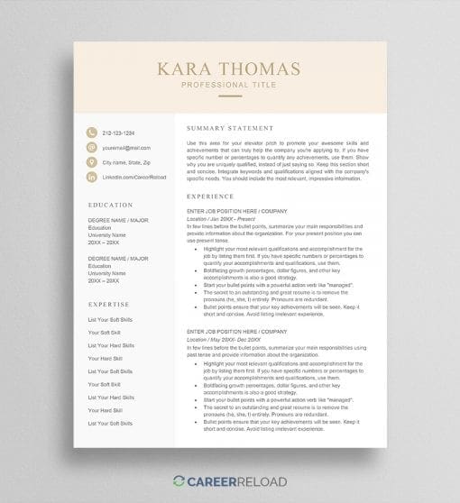 Resume template design