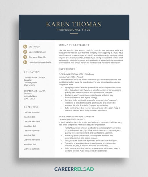 Professional resume template