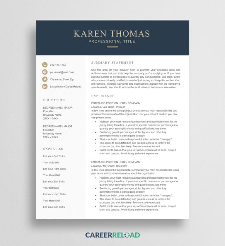 Professional resume template