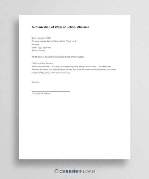 Doctor's Note example