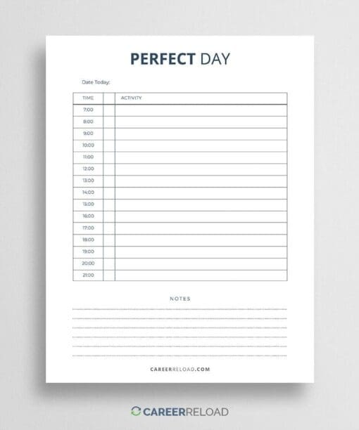 Perfect day planner
