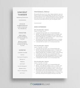 Download Resume Template for Word - Free Download