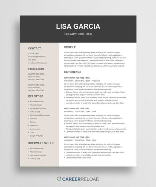 Free Docs resume template with a balanced, recruiter-friendly format