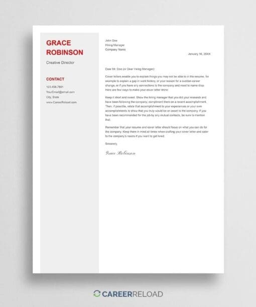 Google cover letter