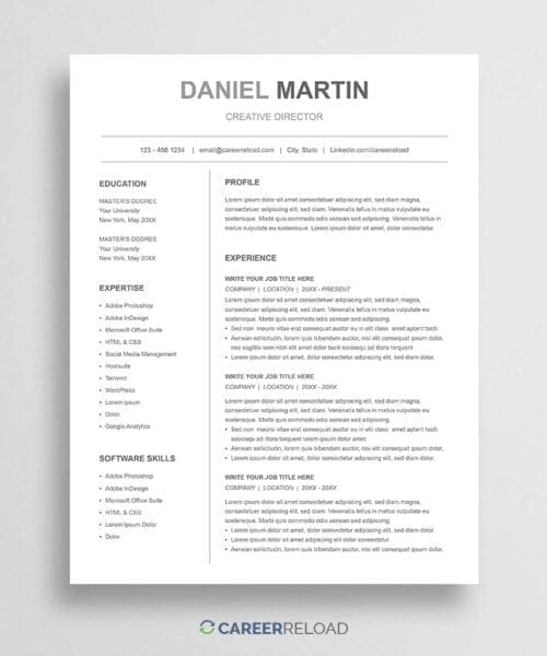 Free Resources: Download Free Resume Templates, Cover Letters