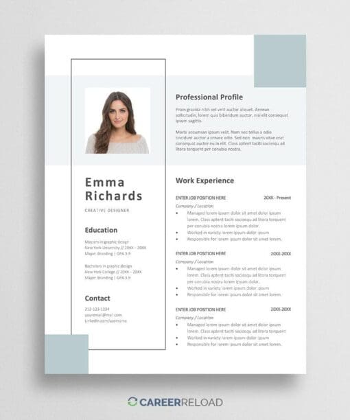 PowerPoint resume with photo