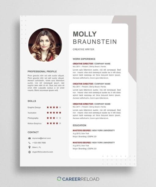 PPT resume template