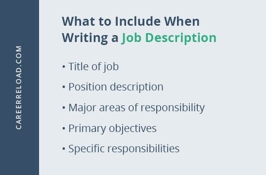 What to include in a job description