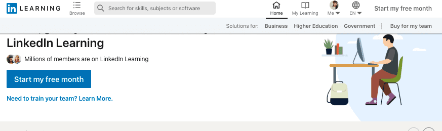 Linkedin learning free trial