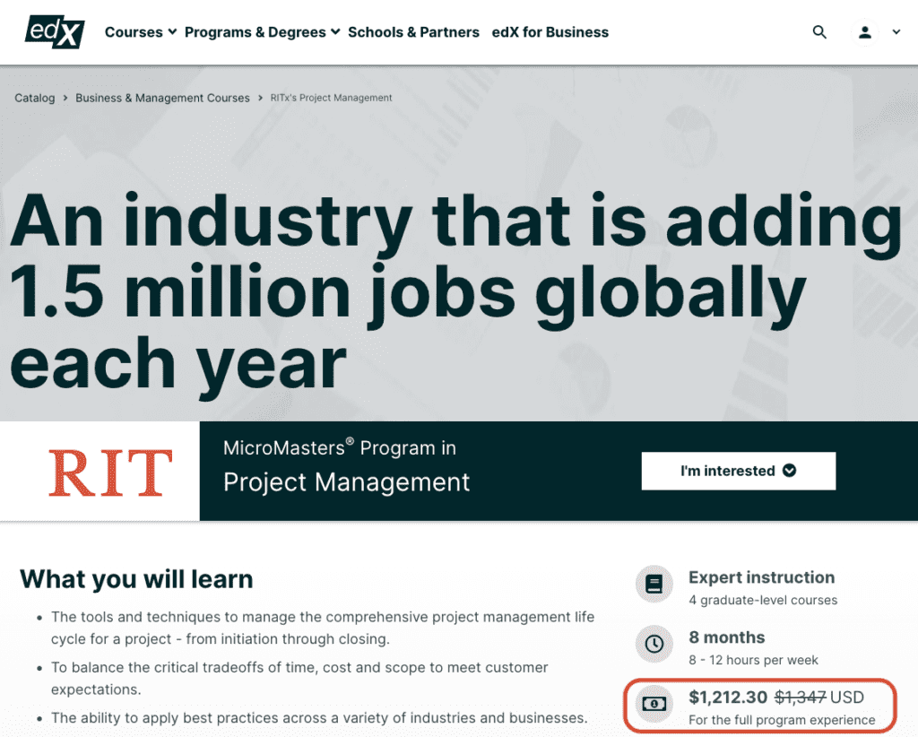 EDX MicroMaster price