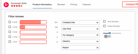Pluralsight consumer rating