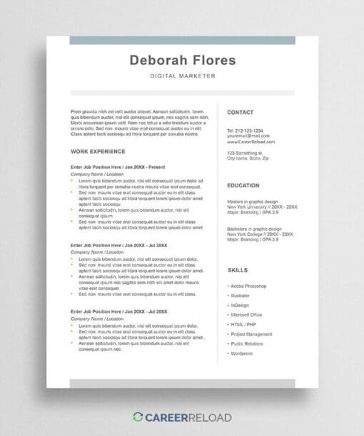 Free resume template for Pages with a simple, recruiter-friendly format